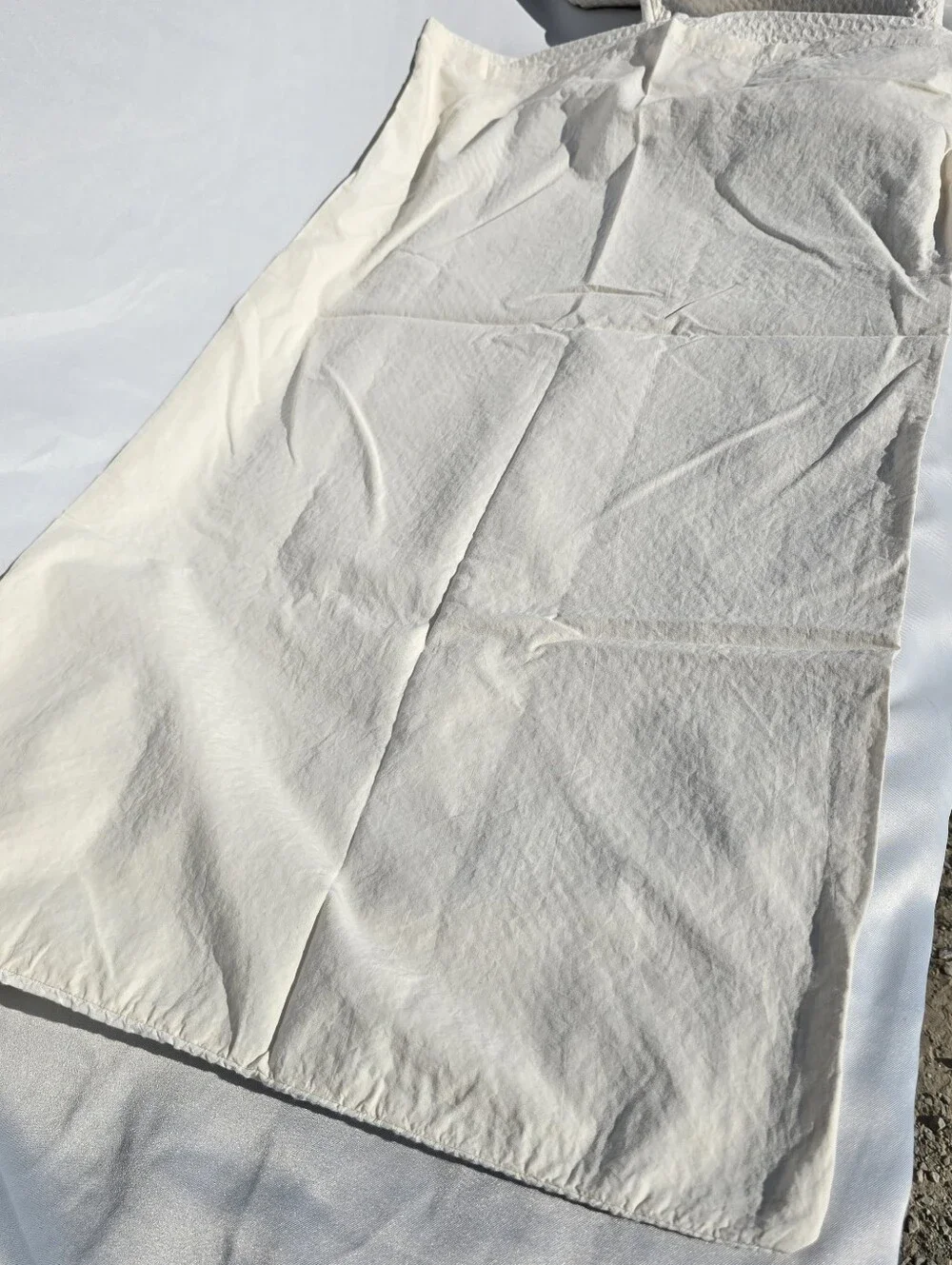 New Quince King/cal King Honeycomb Luxe Undyed Cream Duvet Cover Set 2 Shams